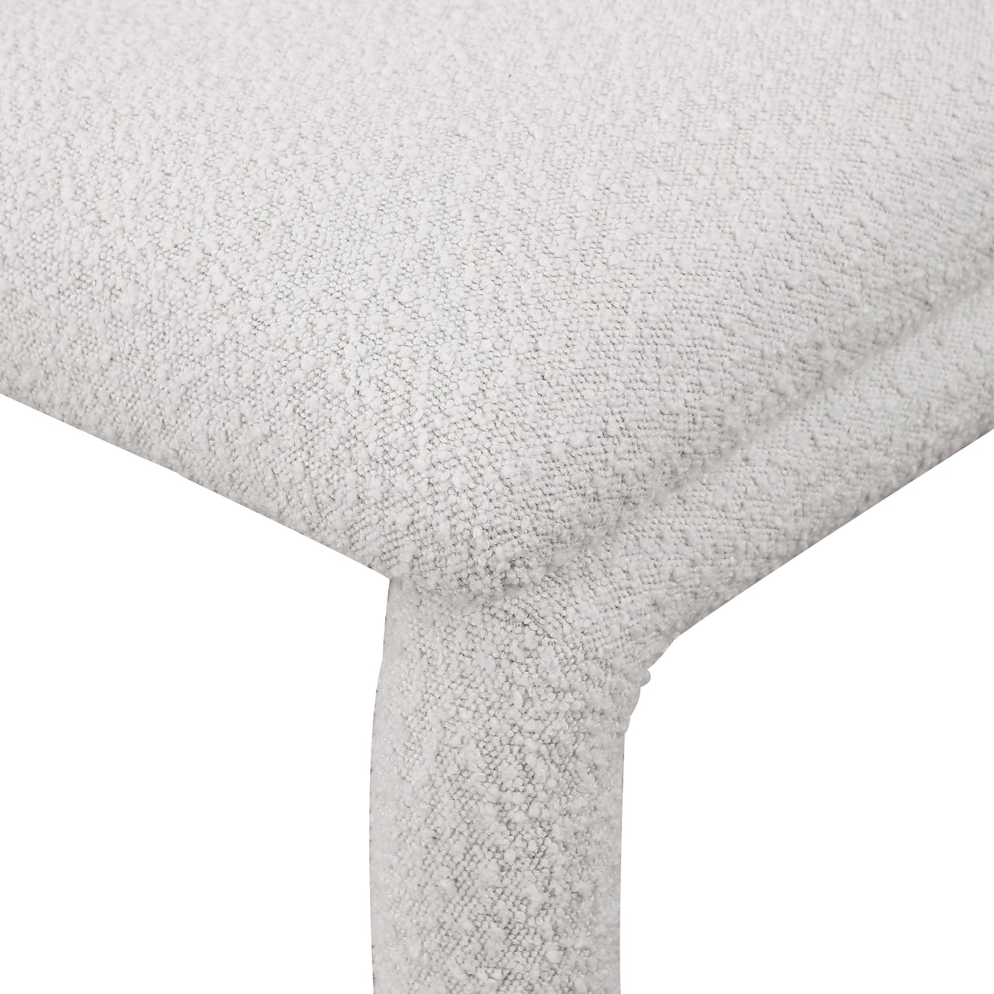 hexagon cream boucle fabric accent/dining chair c