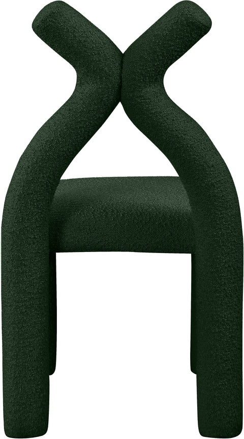 Giselle Green Boucle Fabric Upholstered Accent / Dining Chair, 1 Piece
