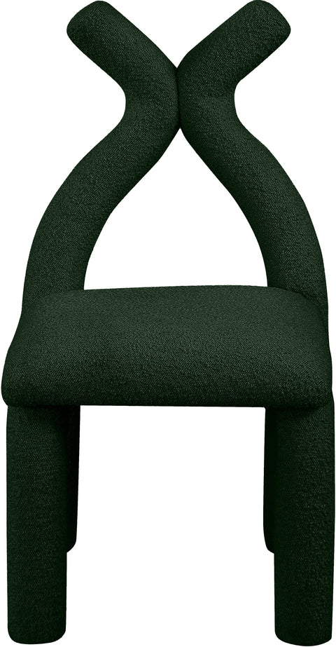 Giselle Green Boucle Fabric Upholstered Accent / Dining Chair, 1 Piece