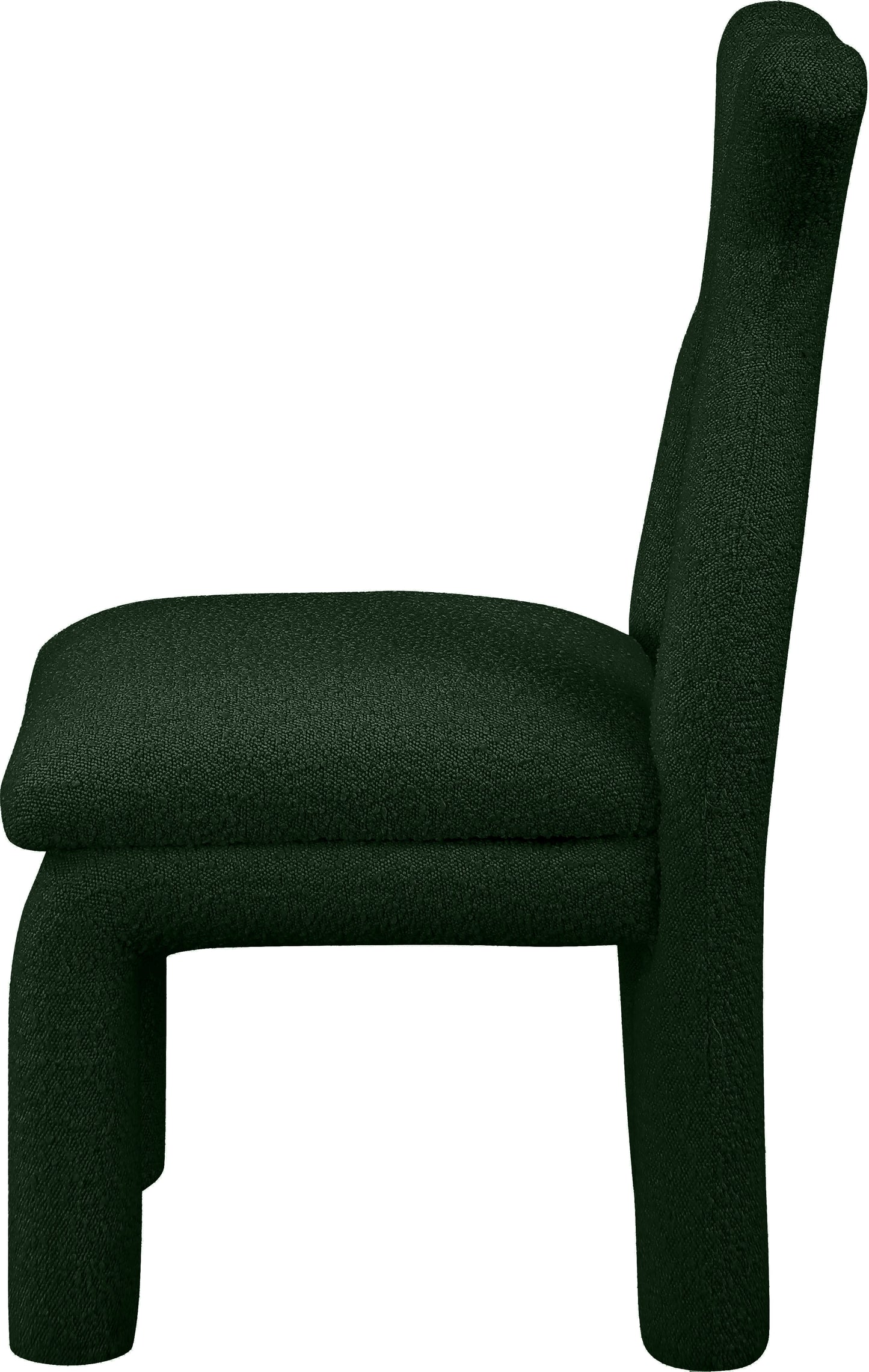 hexagon green boucle fabric accent/dining chair c