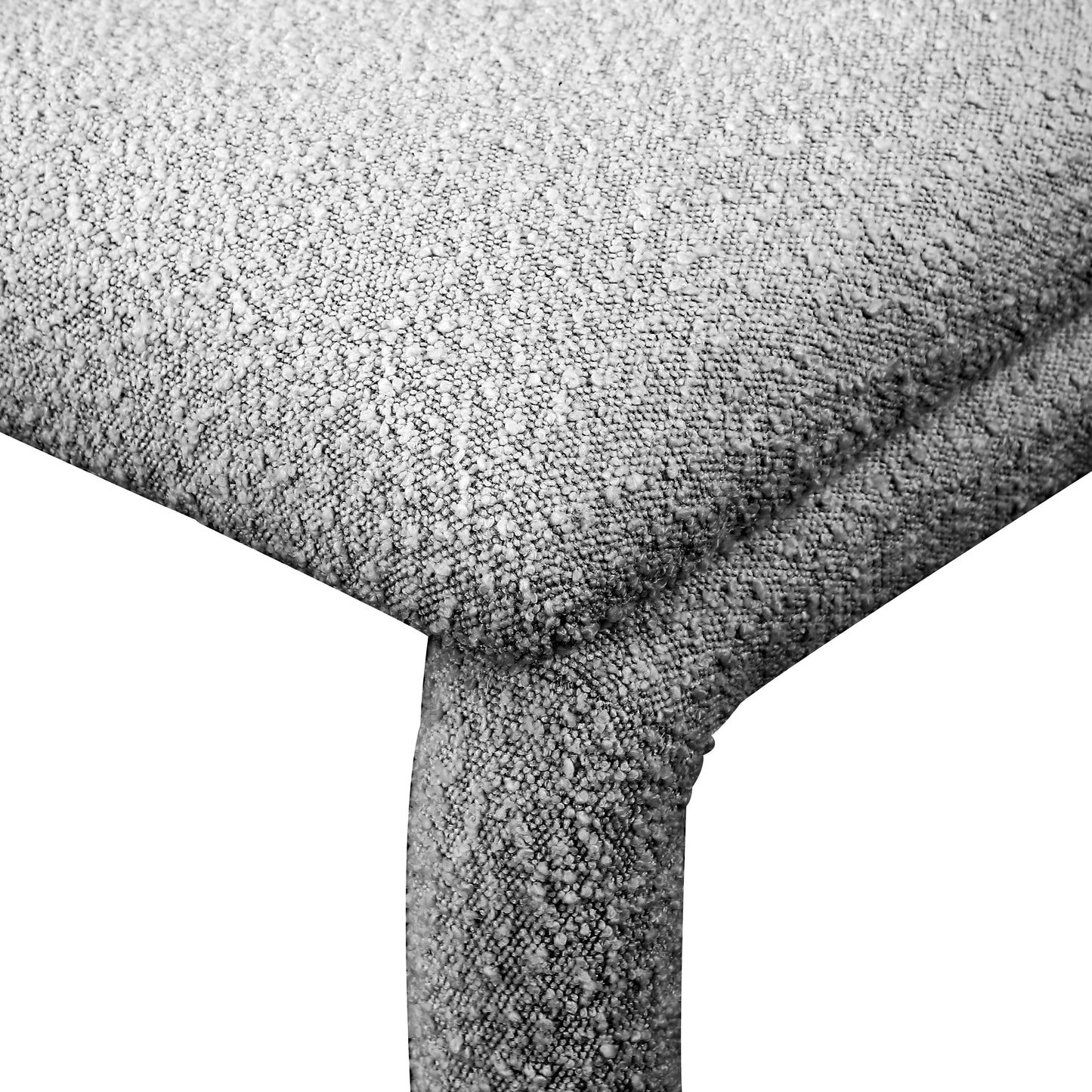 hexagon grey boucle fabric accent/dining chair c