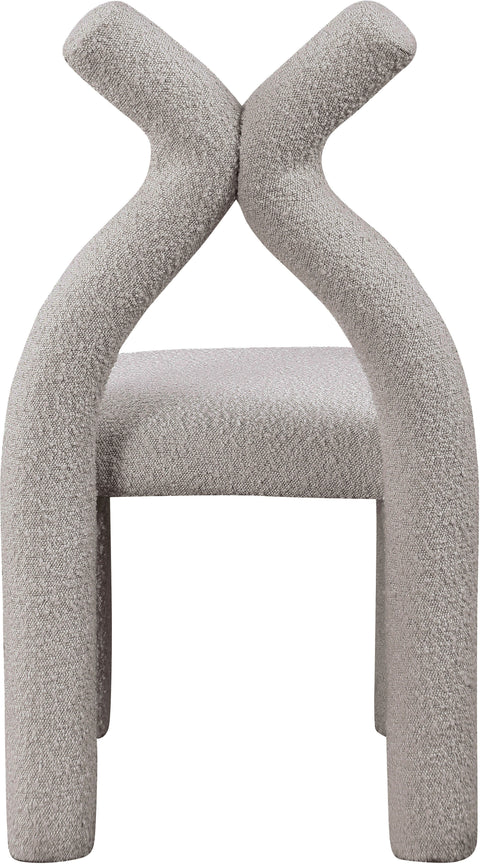 Giselle Taupe Boucle Fabric Upholstered Accent / Dining Chair, 1 Piece