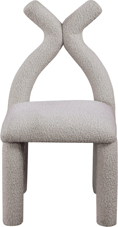 Giselle Taupe Boucle Fabric Upholstered Accent / Dining Chair, 1 Piece