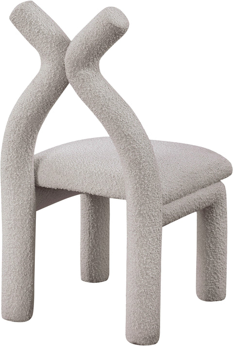 Giselle Taupe Boucle Fabric Upholstered Accent / Dining Chair, 1 Piece