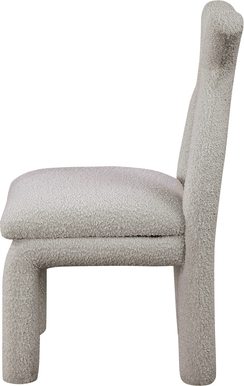 Giselle Taupe Boucle Fabric Upholstered Accent / Dining Chair, 1 Piece