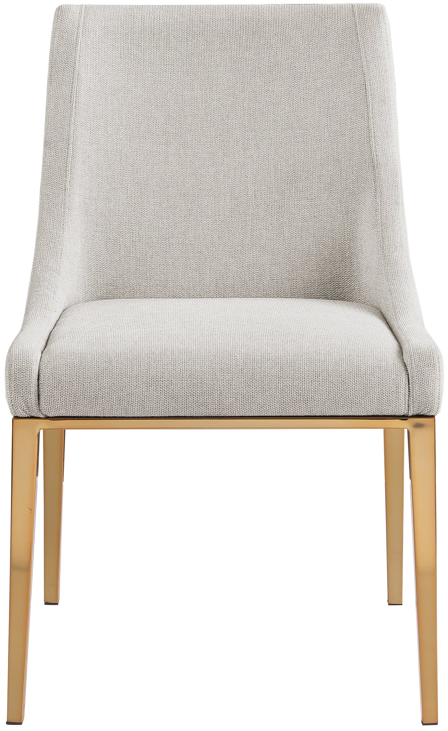 beekman beige linen textured polyester fabric dining chair c