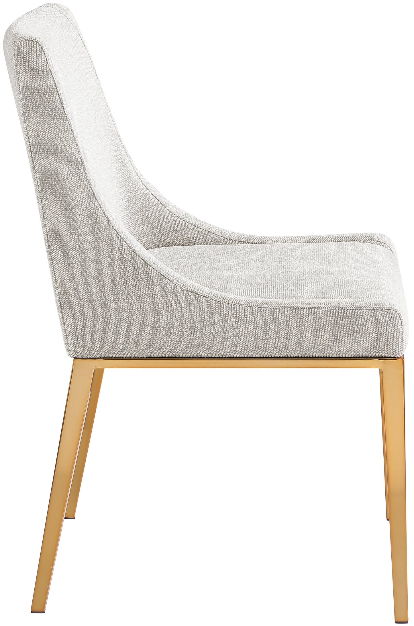 beekman beige linen textured polyester fabric dining chair c