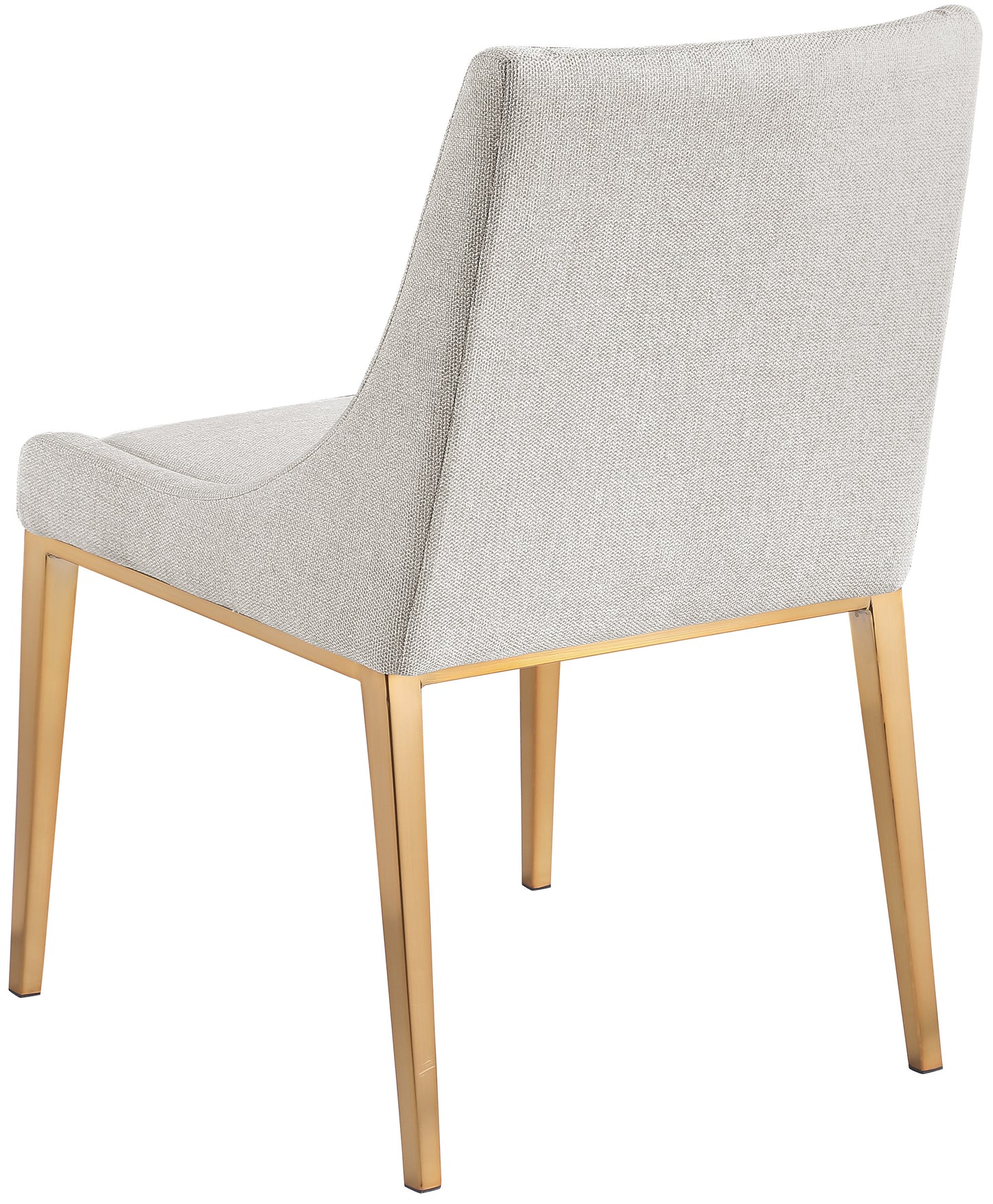 beekman beige linen textured polyester fabric dining chair c