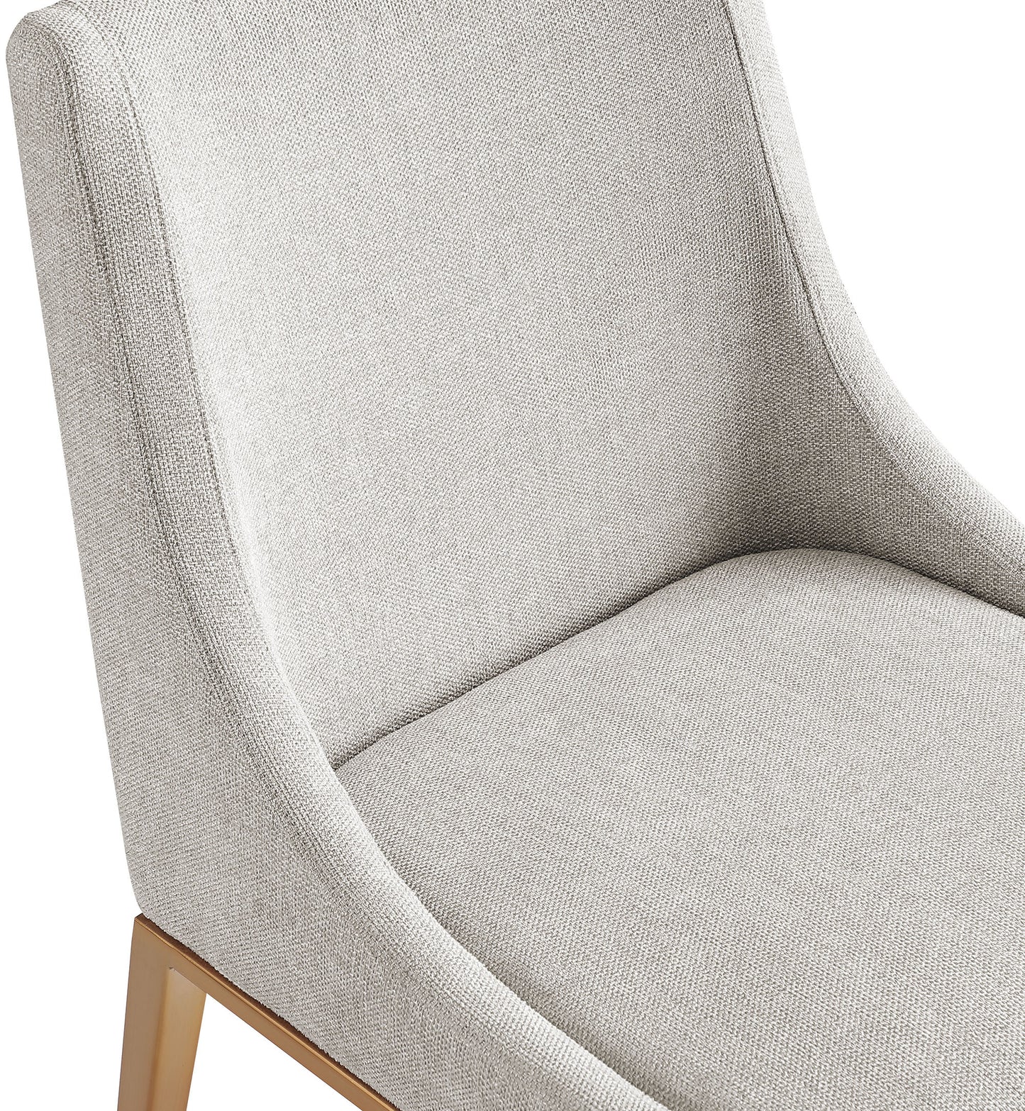 beekman beige linen textured polyester fabric dining chair c