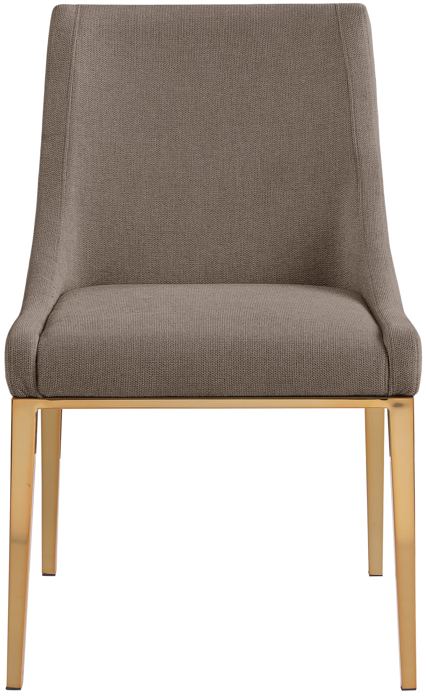 beekman brown linen textured polyester fabric dining chair c