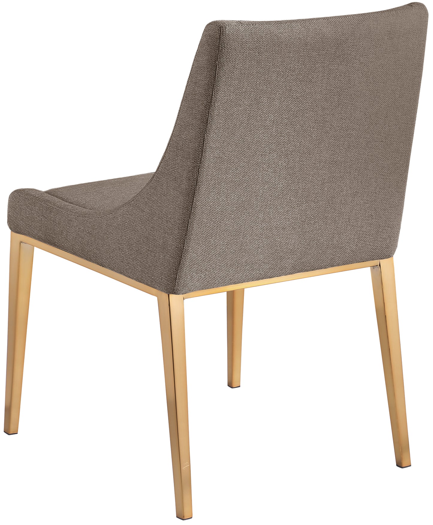 beekman brown linen textured polyester fabric dining chair c