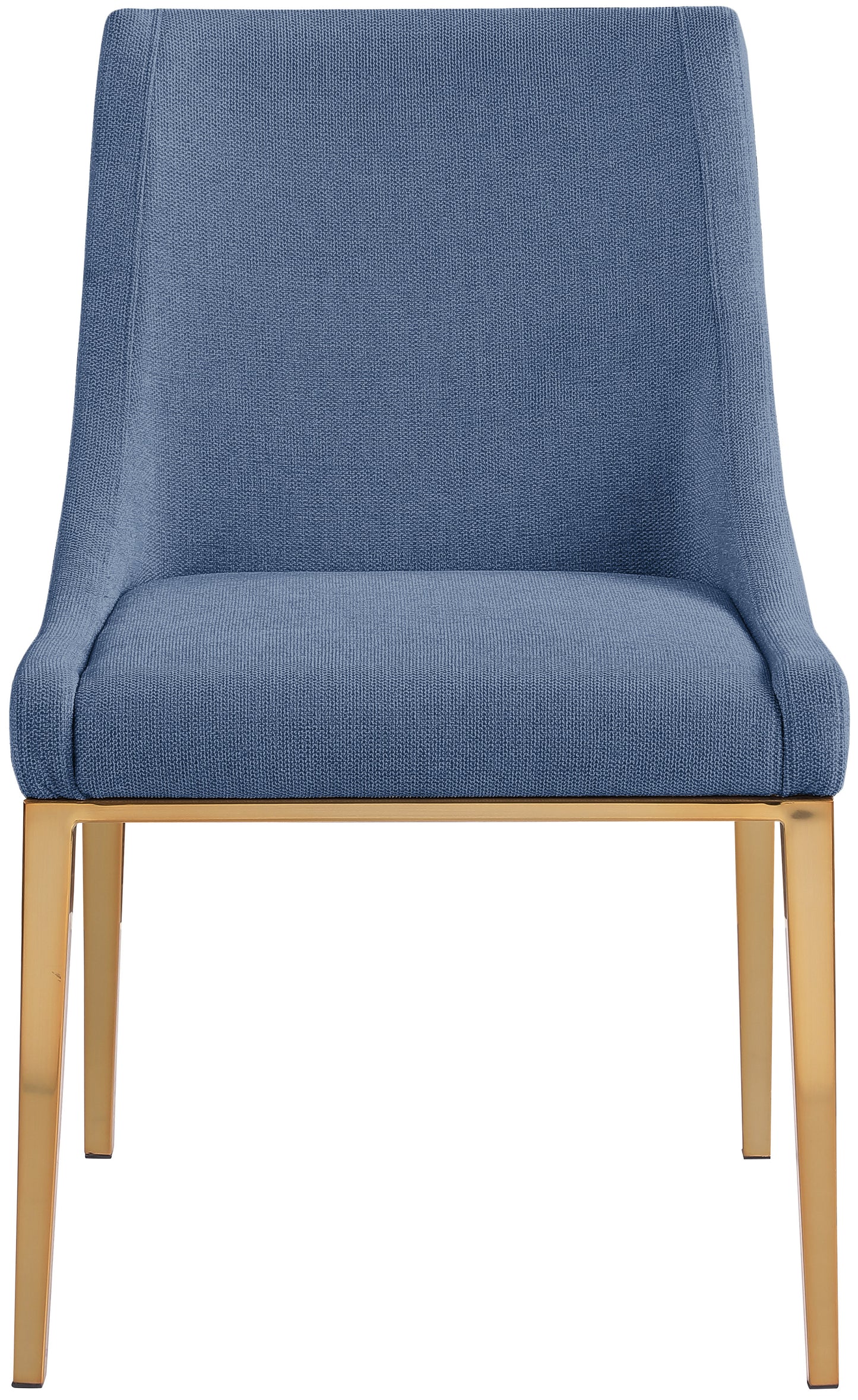 beekman navy linen textured polyester fabric dining chair c