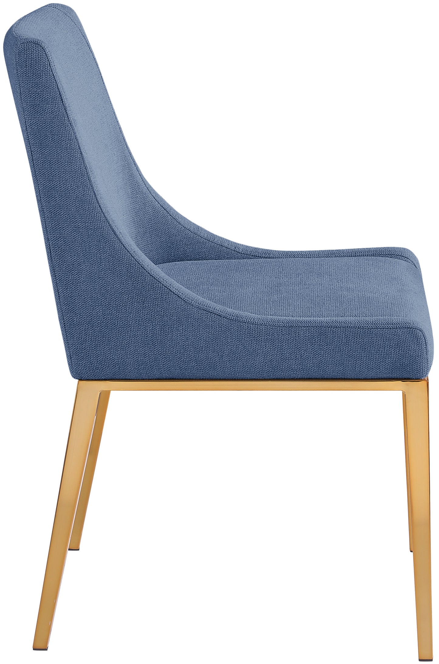 beekman navy linen textured polyester fabric dining chair c