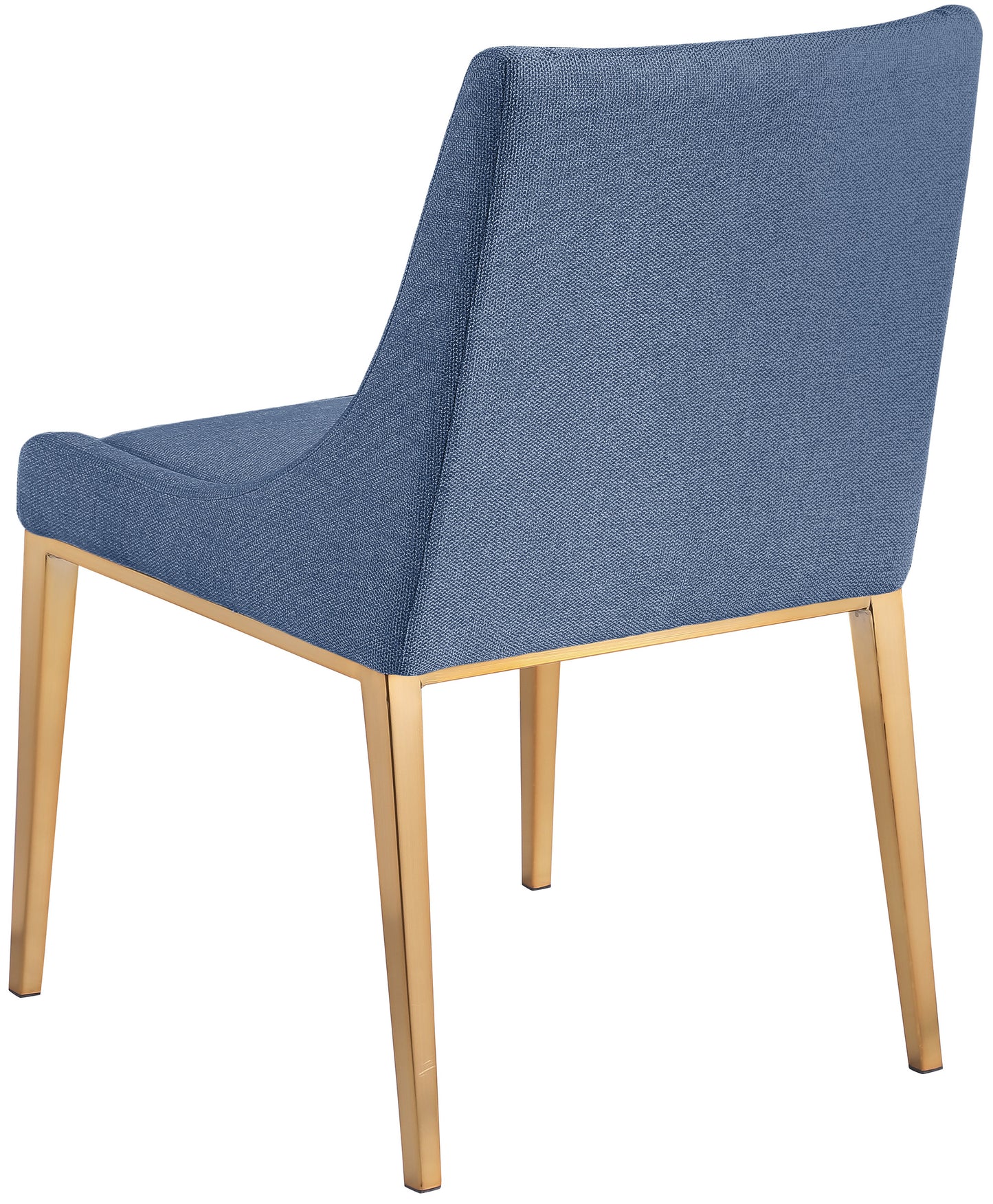 beekman navy linen textured polyester fabric dining chair c