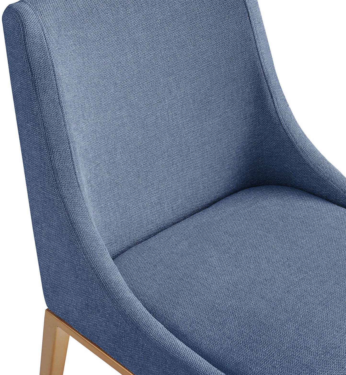 beekman navy linen textured polyester fabric dining chair c