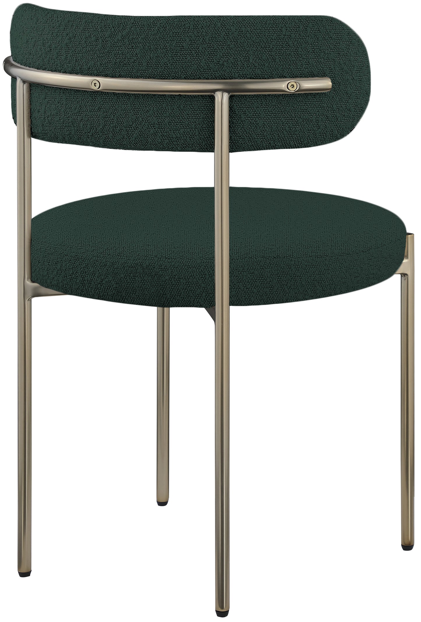 cylinder green boucle fabric dining chair c