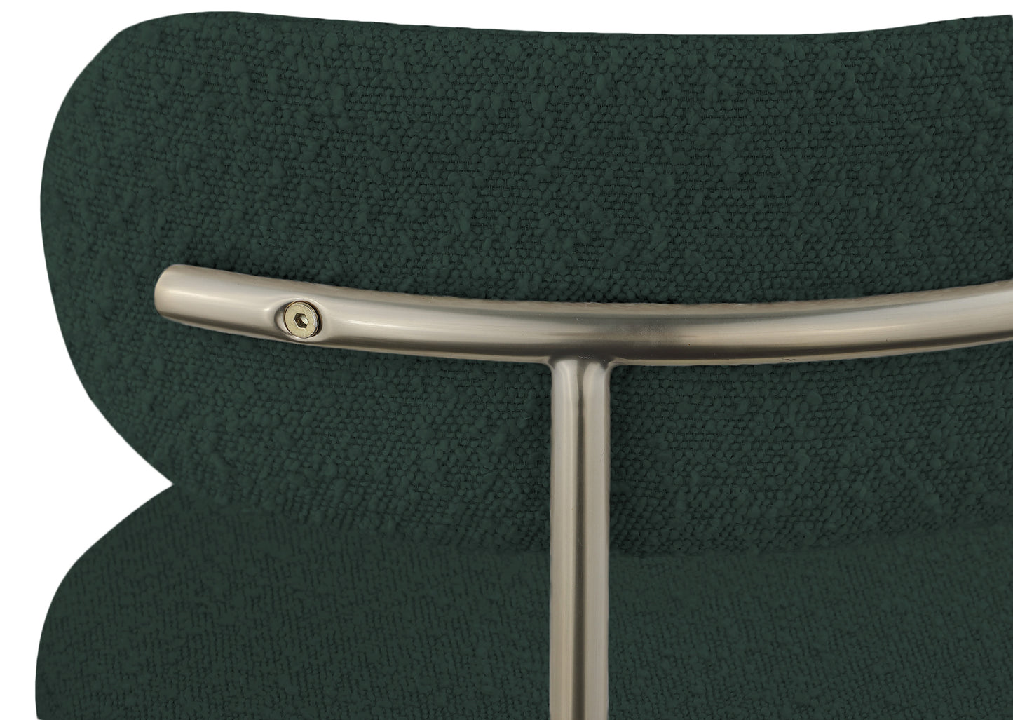 cylinder green boucle fabric dining chair c