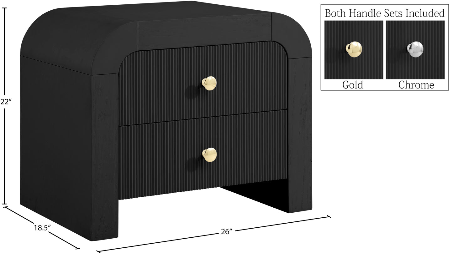 malia black night stand ns