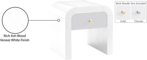 Malia White End Table ET