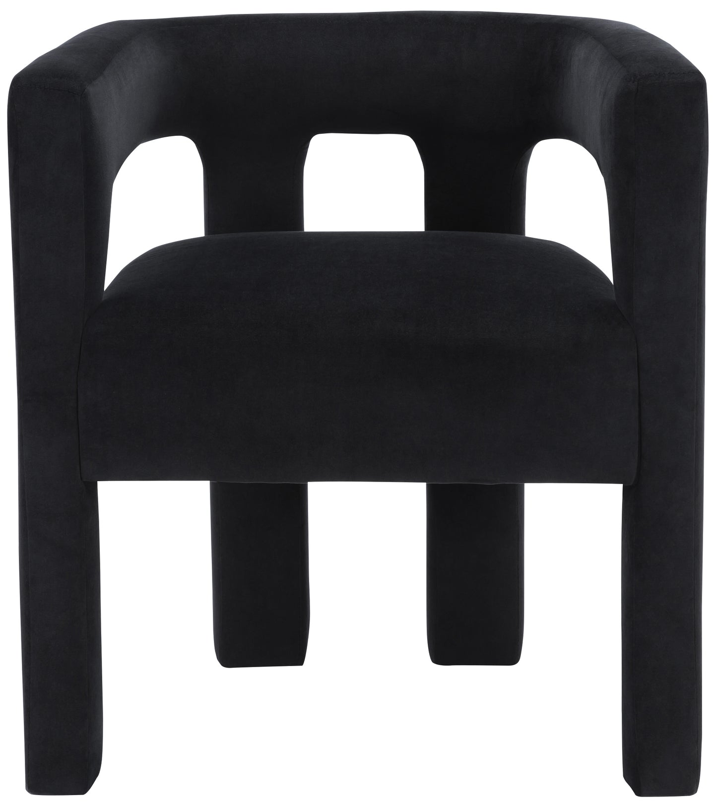 fairfax black velvet dining chair c