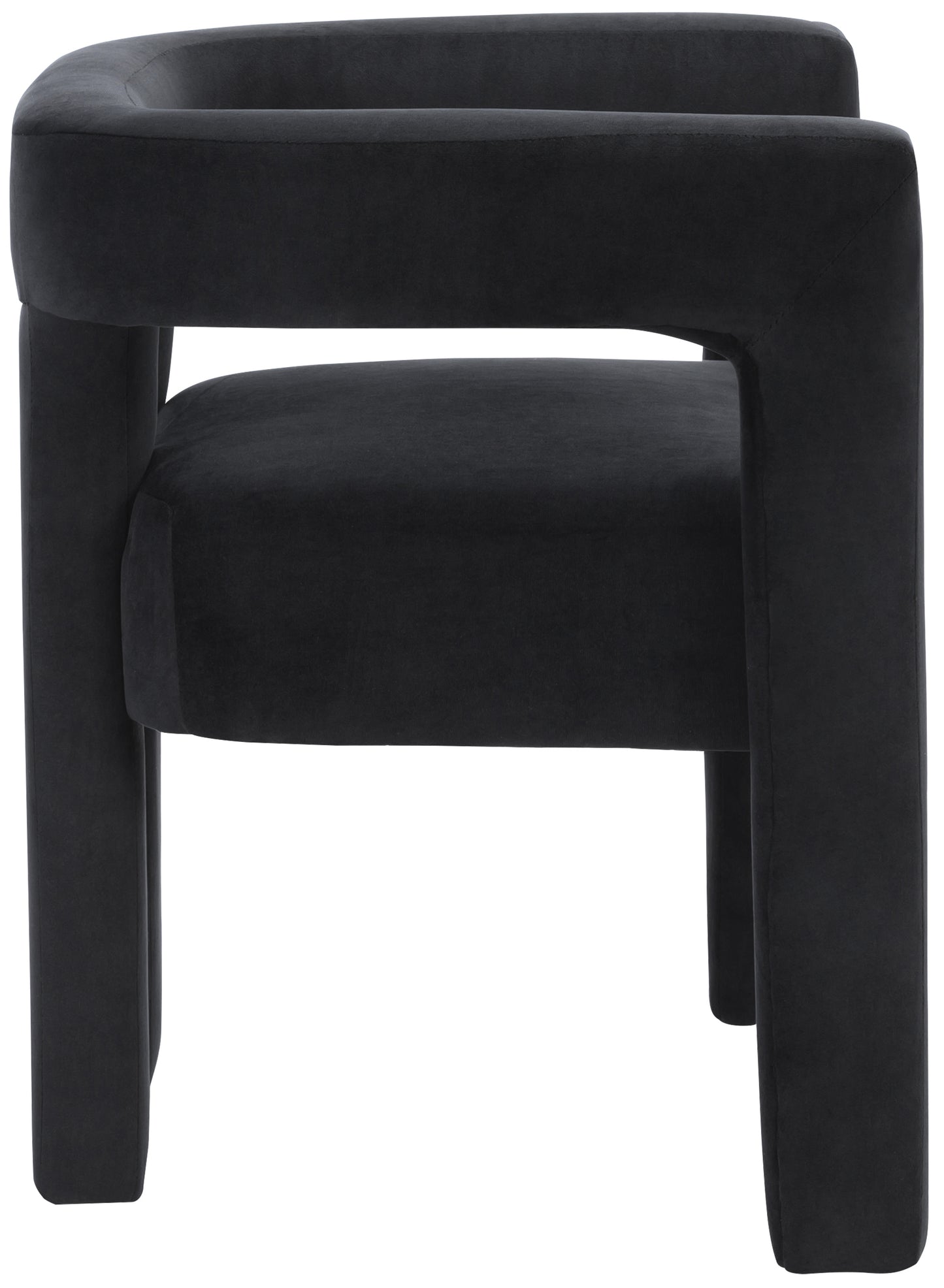 fairfax black velvet dining chair c