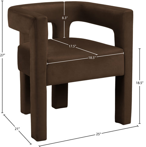 Fairfax Brown Velvet Dining Chair C