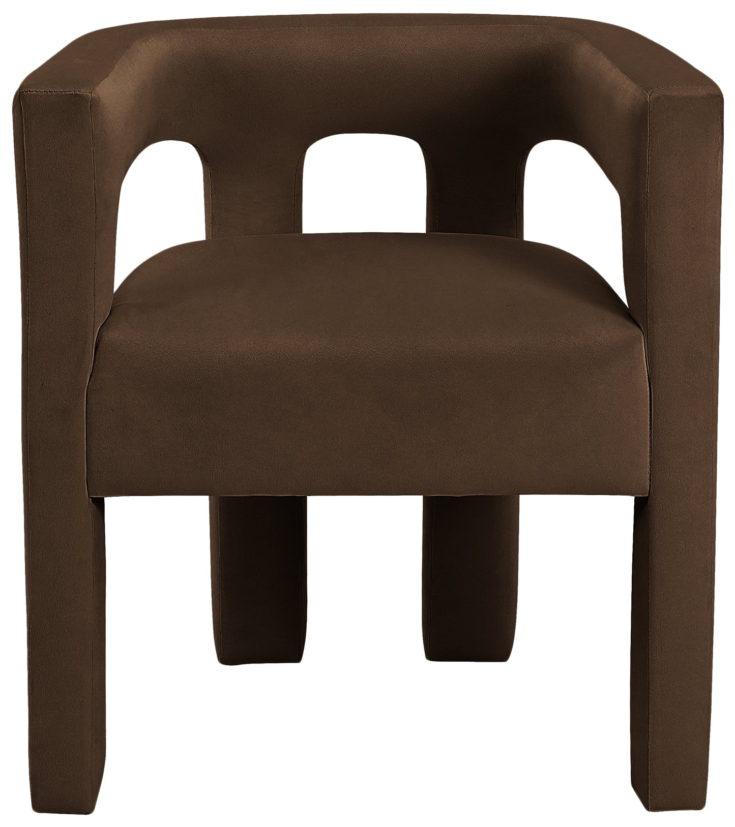 fairfax brown velvet dining chair c