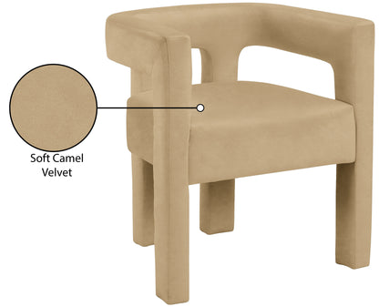 Fairfax Camel Velvet Dining Chair C