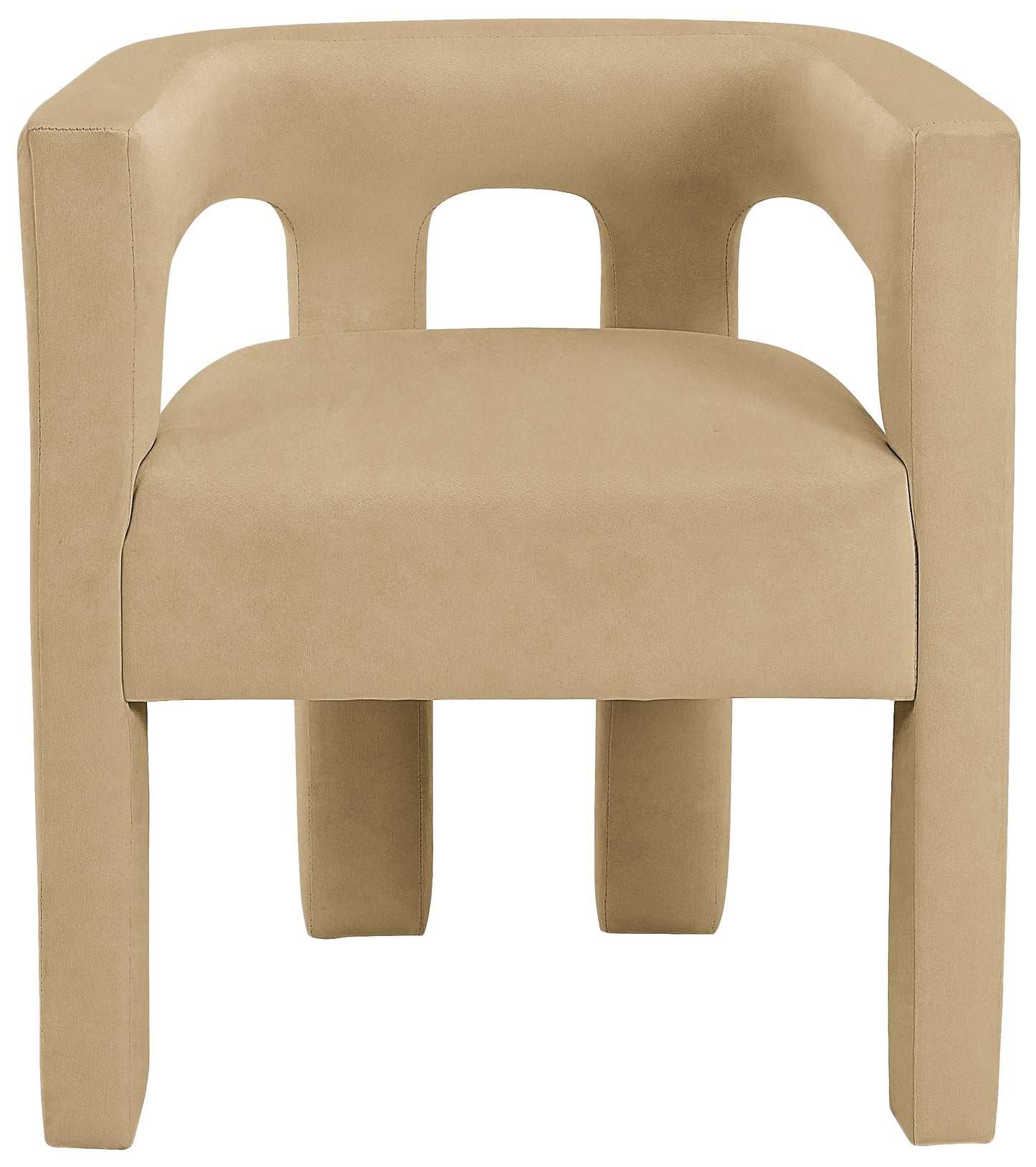 fairfax camel velvet dining chair c