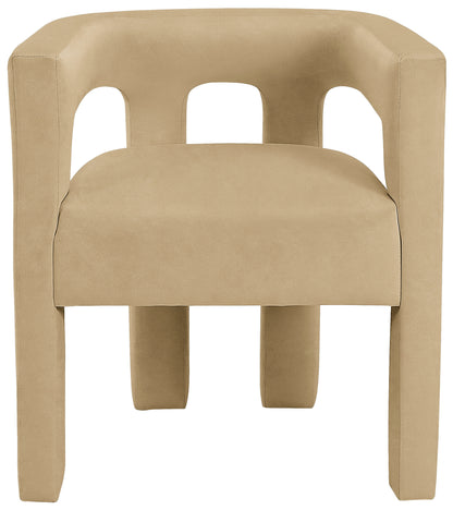 Fairfax Camel Velvet Dining Chair C