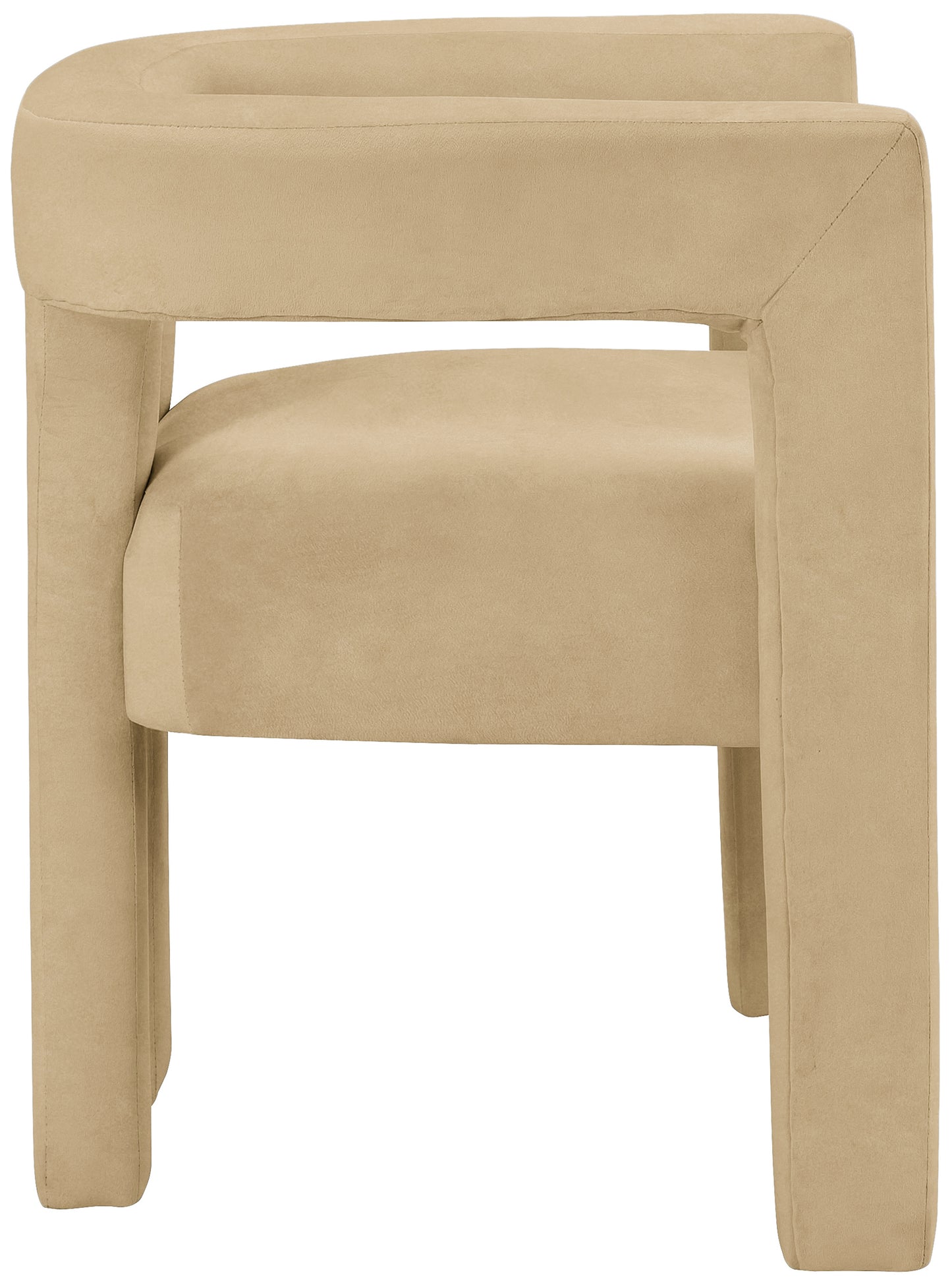 fairfax camel velvet dining chair c