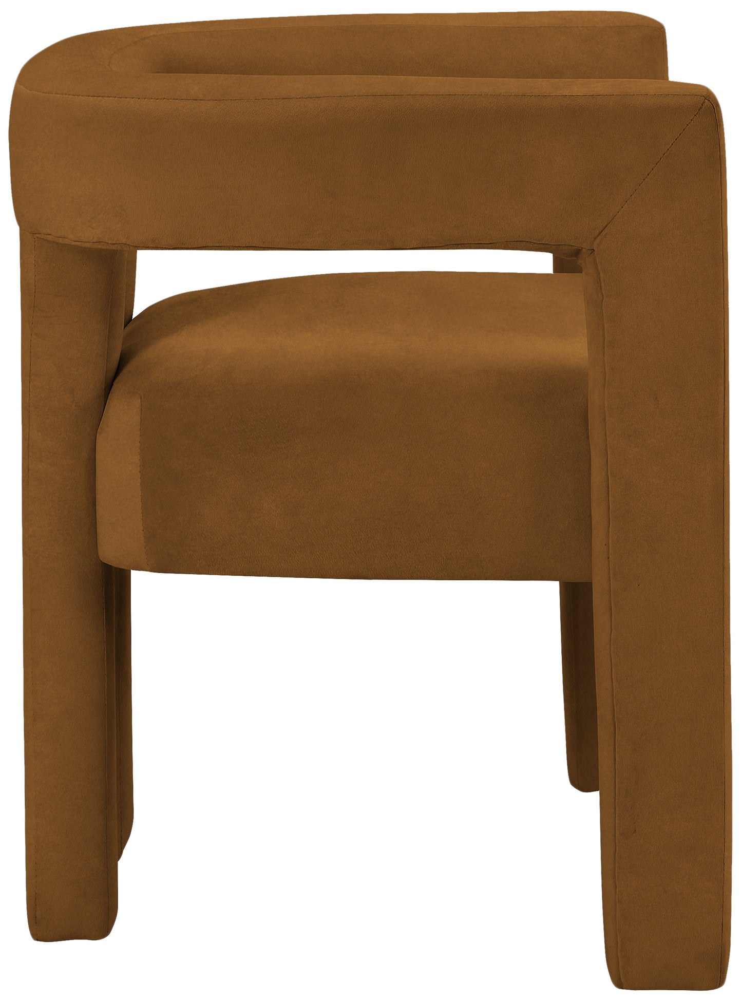 fairfax saddle velvet dining chair c