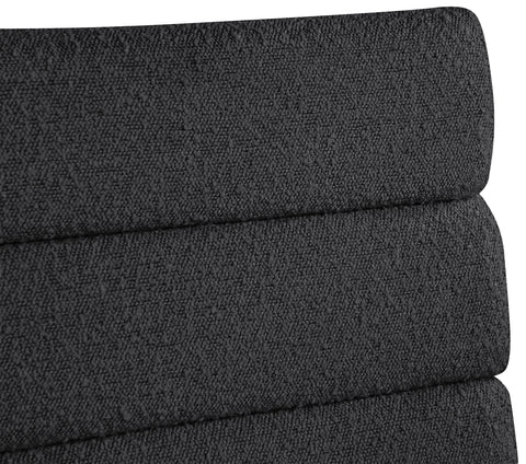 Sun Black Boucle Fabric Dining Chair C