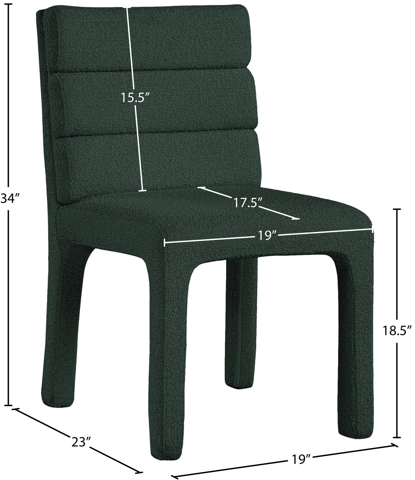 sun green boucle fabric dining chair c