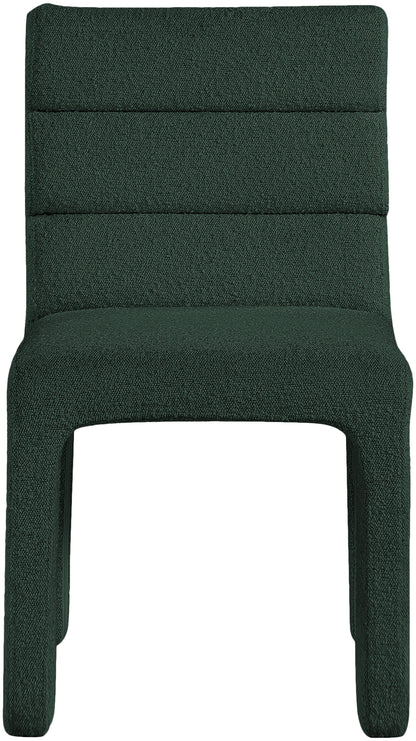 Sun Green Boucle Fabric Dining Chair C