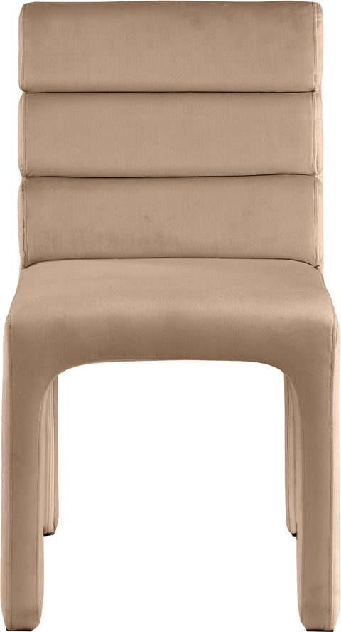 Sun Beige Velvet Dining Chair C