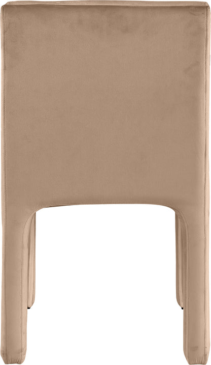 Sun Beige Velvet Dining Chair C