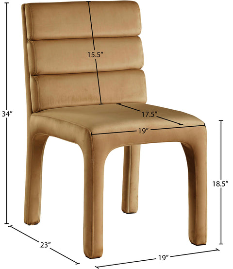 Sun Olive Velvet Dining Chair C
