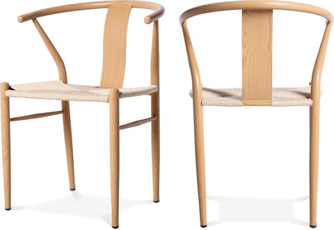 Farrah Beige Hand Woven Rope Dining Chair, 2-Piece (Style 2)