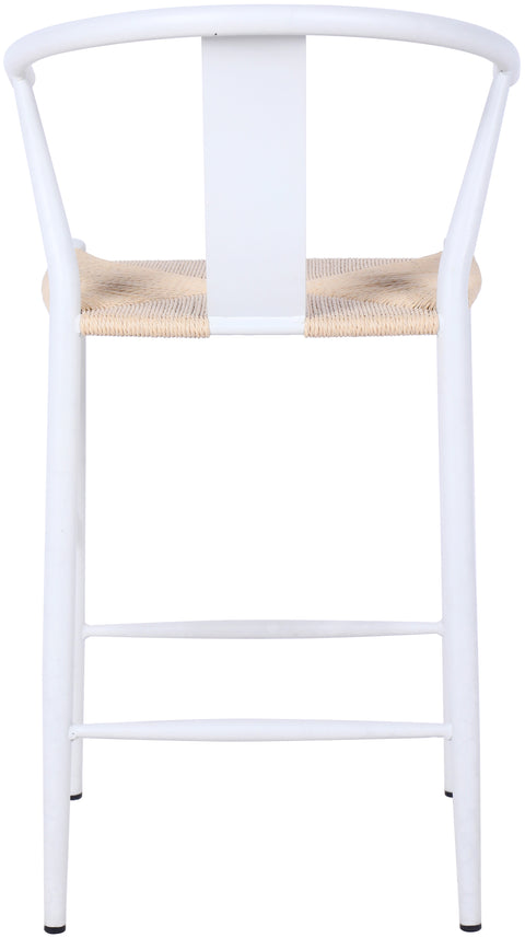 Farrah Beige Hand Woven Rope And Metal Counter Stool, 2-Piece (Style 3)