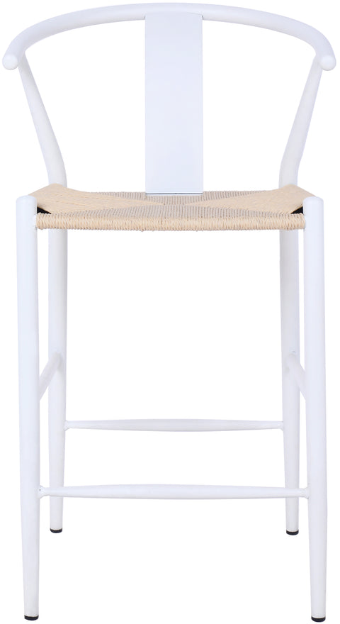 Farrah Beige Hand Woven Rope And Metal Counter Stool, 2-Piece (Style 3)