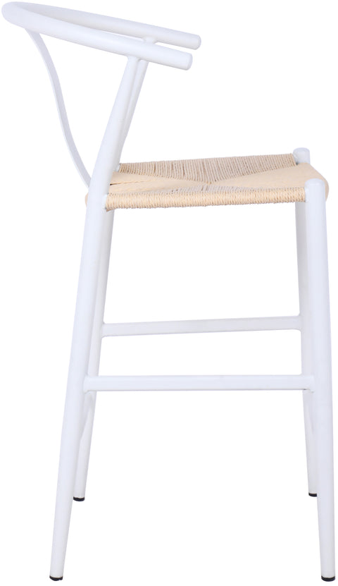 Farrah Beige Hand Woven Rope And Metal Counter Stool, 2-Piece (Style 3)
