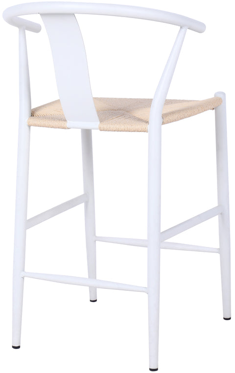 Farrah Beige Hand Woven Rope And Metal Counter Stool, 2-Piece (Style 3)