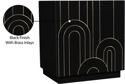 Mercury Black Night Stand NS