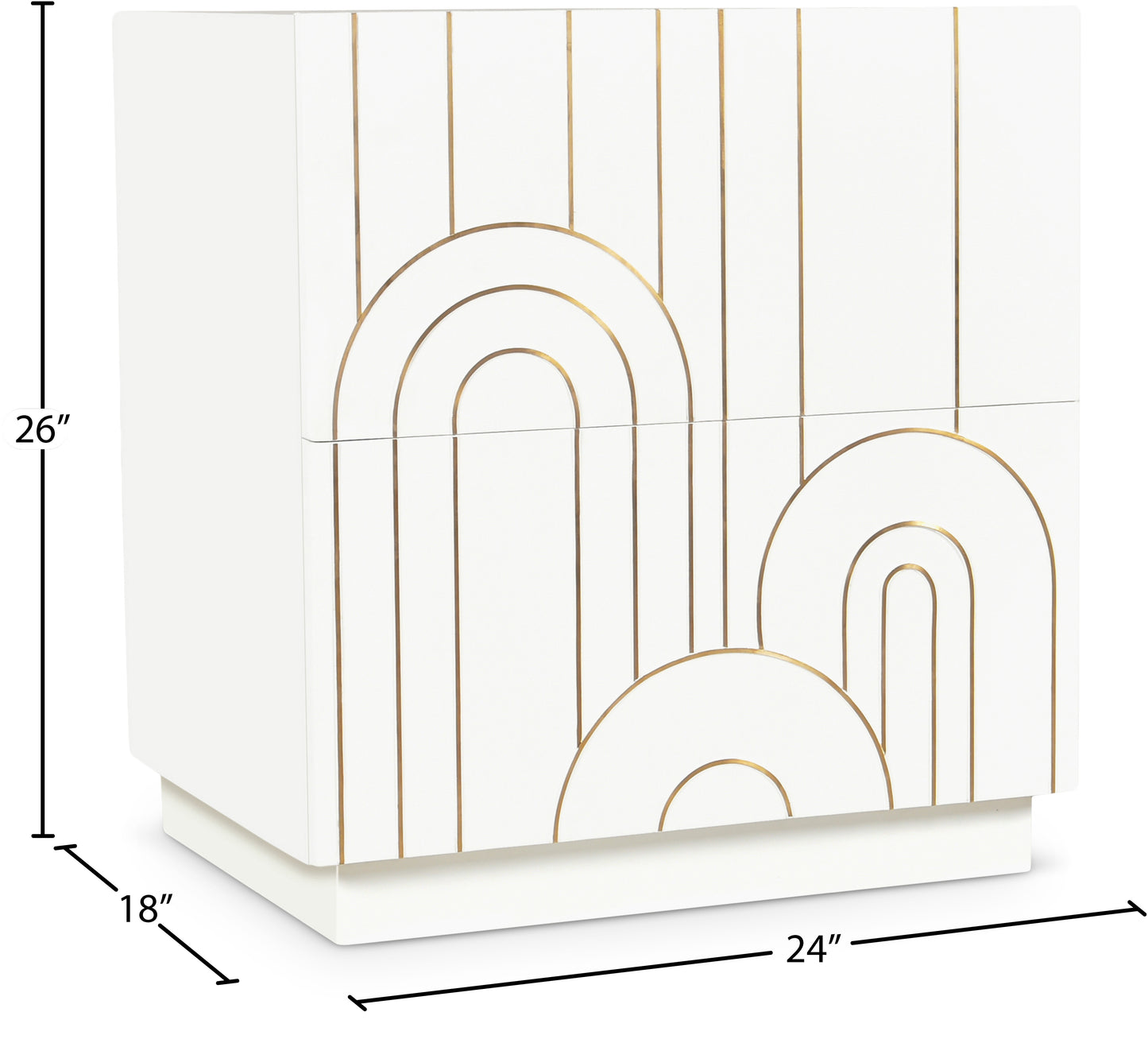 mercury white night stand ns