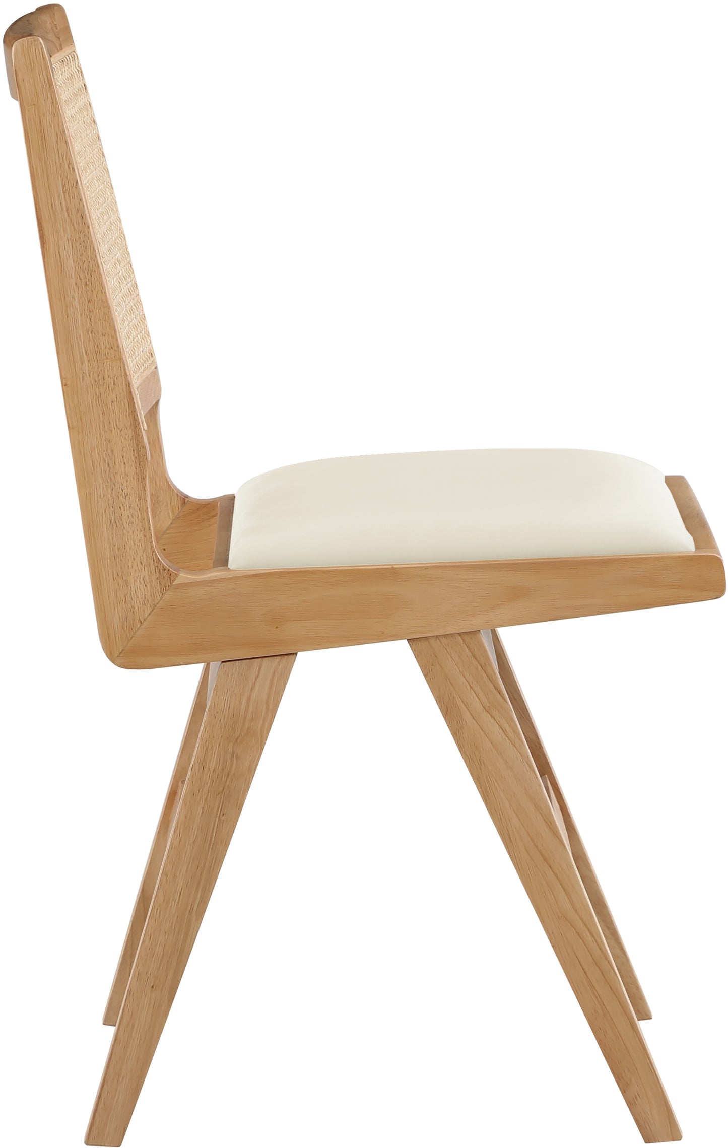 belize cream vegan leather dining side chair