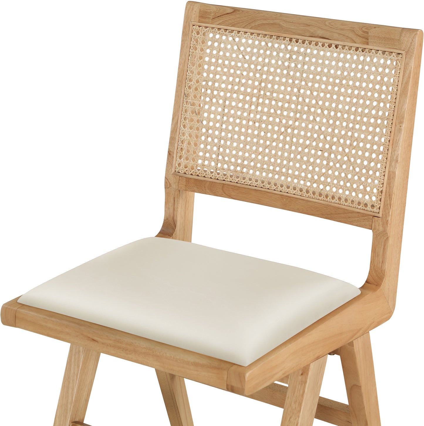 belize cream vegan leather dining side chair