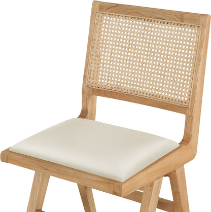 Belize Cream Vegan Leather Dining Side Chair