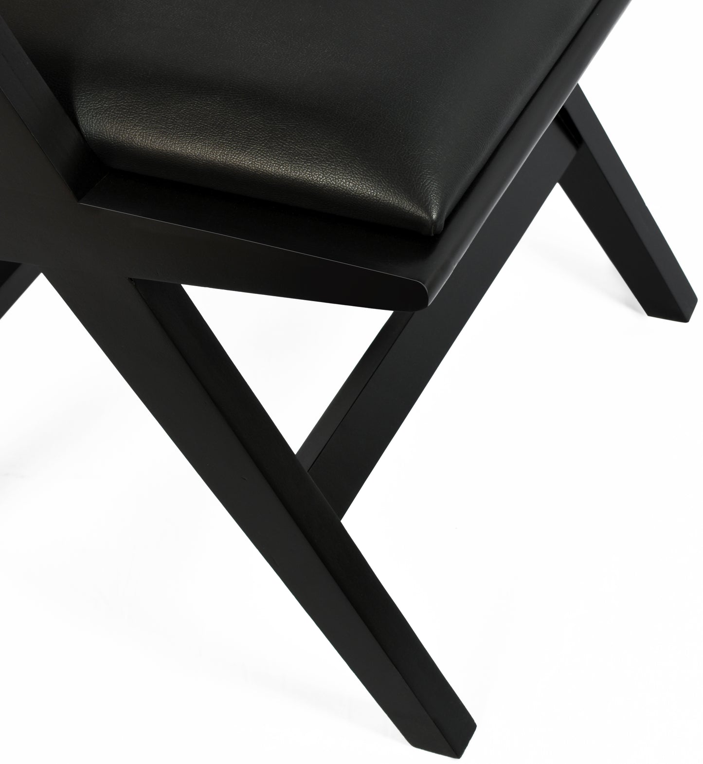 jazzy black faux leather dining arm chair ac