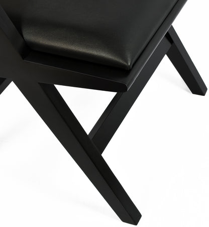 Jazzy Black Faux Leather Dining Arm Chair AC